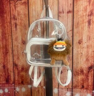 Squishmallow x See's Candies Benny Plush Clip NWT & Clear Vinyl Stadium Backpack